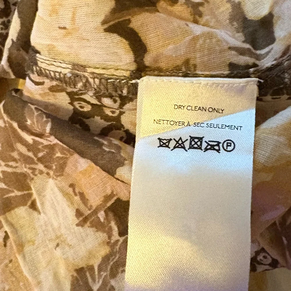 FREE PEOPLE NEW Elena printed billowy top -brown -medium - Picture 6 of 6